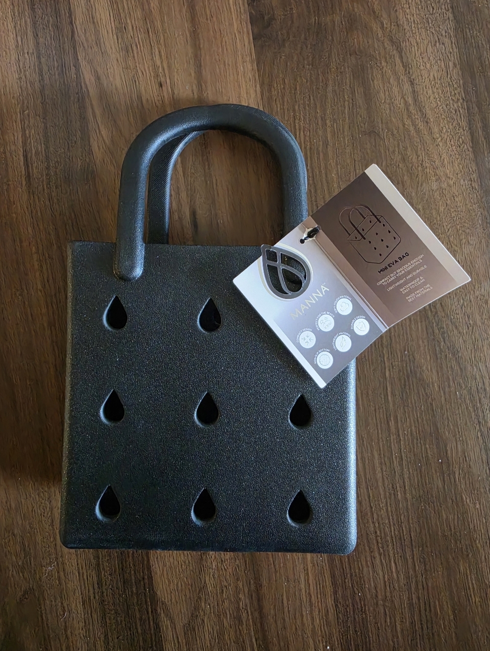 Manna Mini Black Sparkle Eva Bag